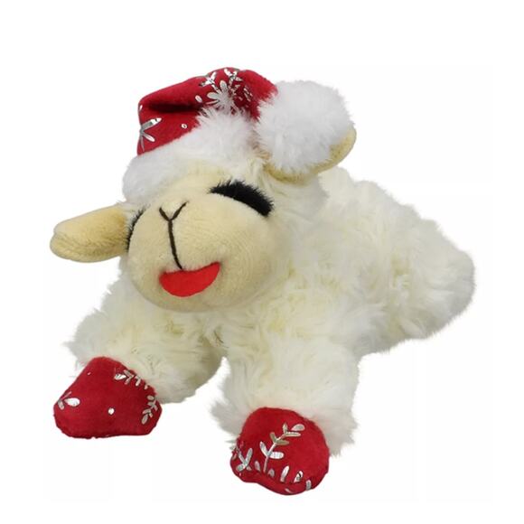 Christmas Dog Toy Box (SMALL/MED Dogs) 4 Toys - Multipet, Lamb Chop, Santa - Picture 5 of 7